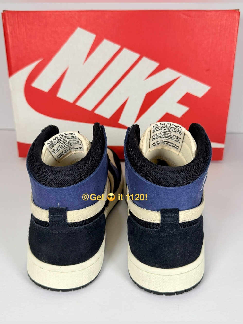 Air Jordan 1 High Zoom CMFT 2 ‘Muslin Blackened Blue’ Women's Shoes DV1305-104 - Picture 7 of 15